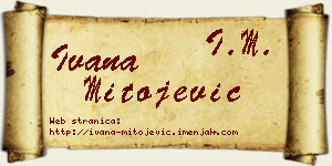 Ivana Mitojević vizit kartica